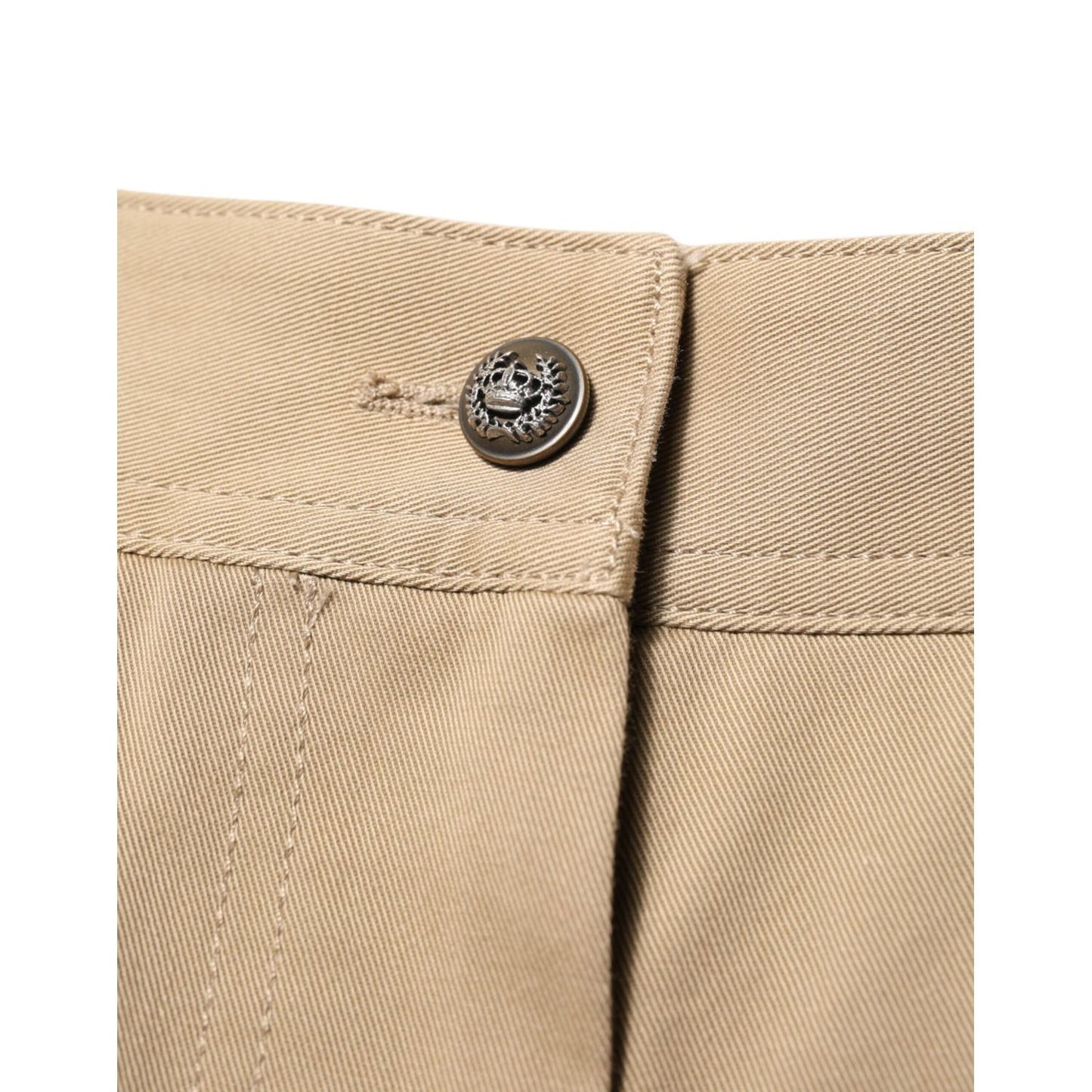 Dolce & Gabbana Beige Mid Waist Cargo Tapered Pants PAN75521-38