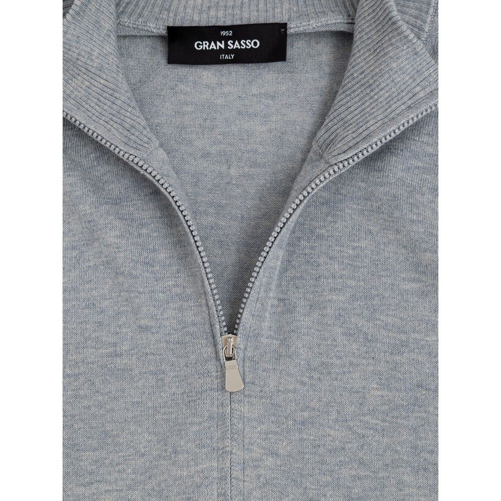 Gran Sasso Gray Cotton Cardigan