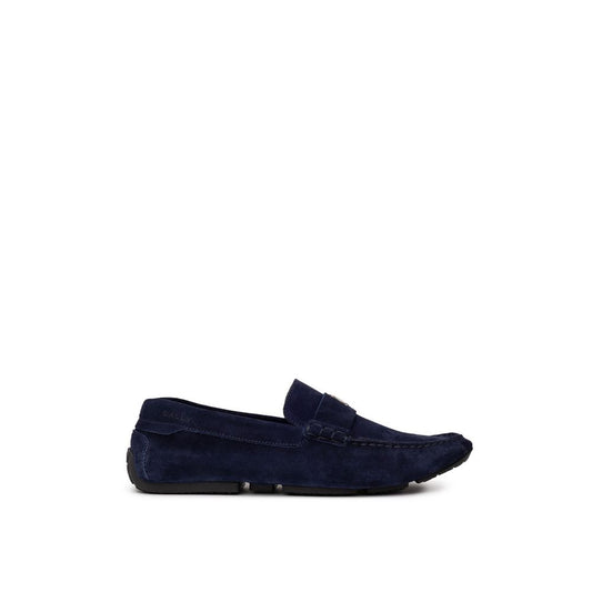Bally Blue Leather Moccassin BA-9375673-8.5