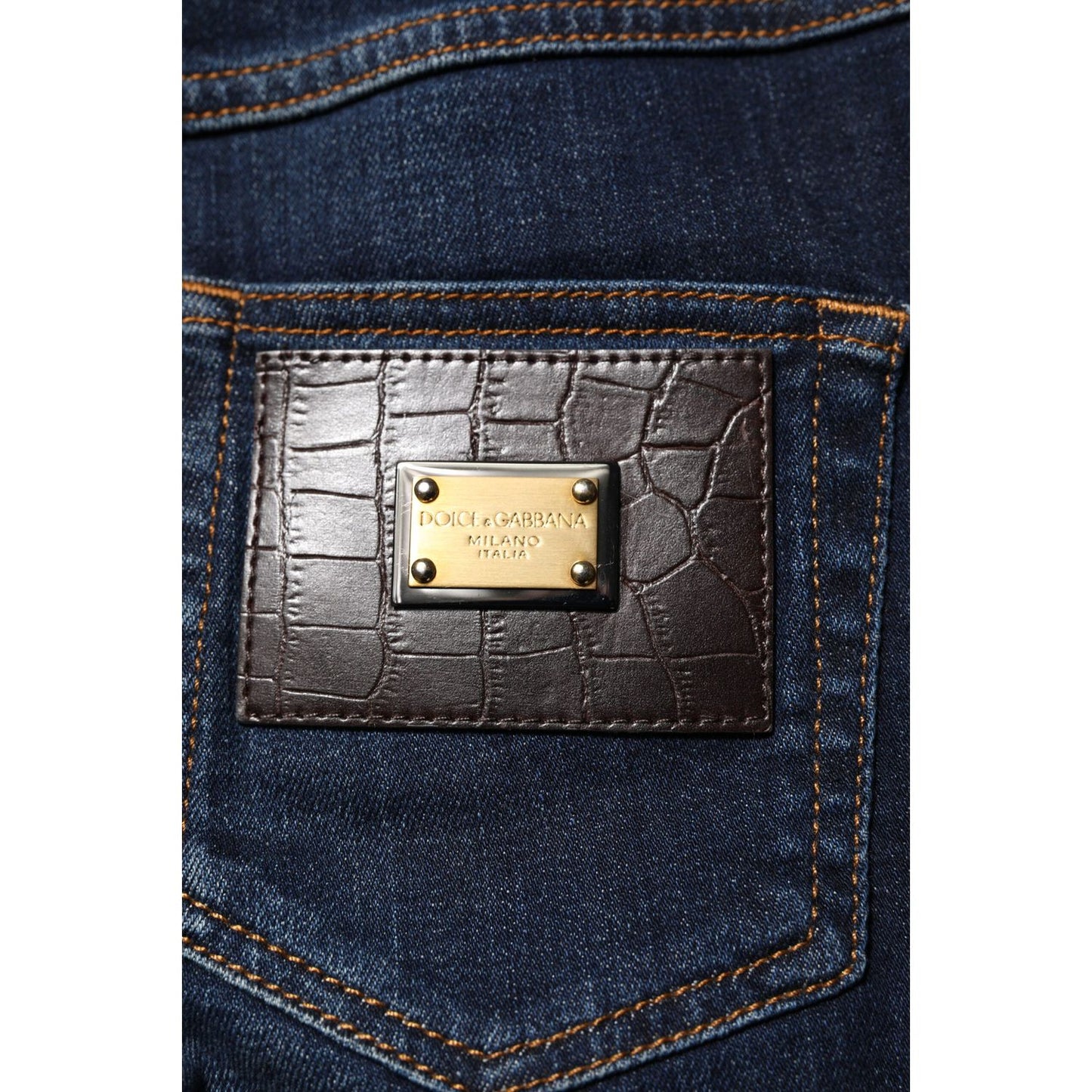 Dolce & Gabbana Blue GRACE High Waist Skinny Denim Jeans PAN76094-36