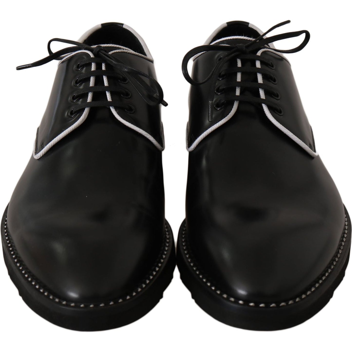 Dolce & Gabbana Elegant Black Leather Derby Dress Shoes Dolce & Gabbana