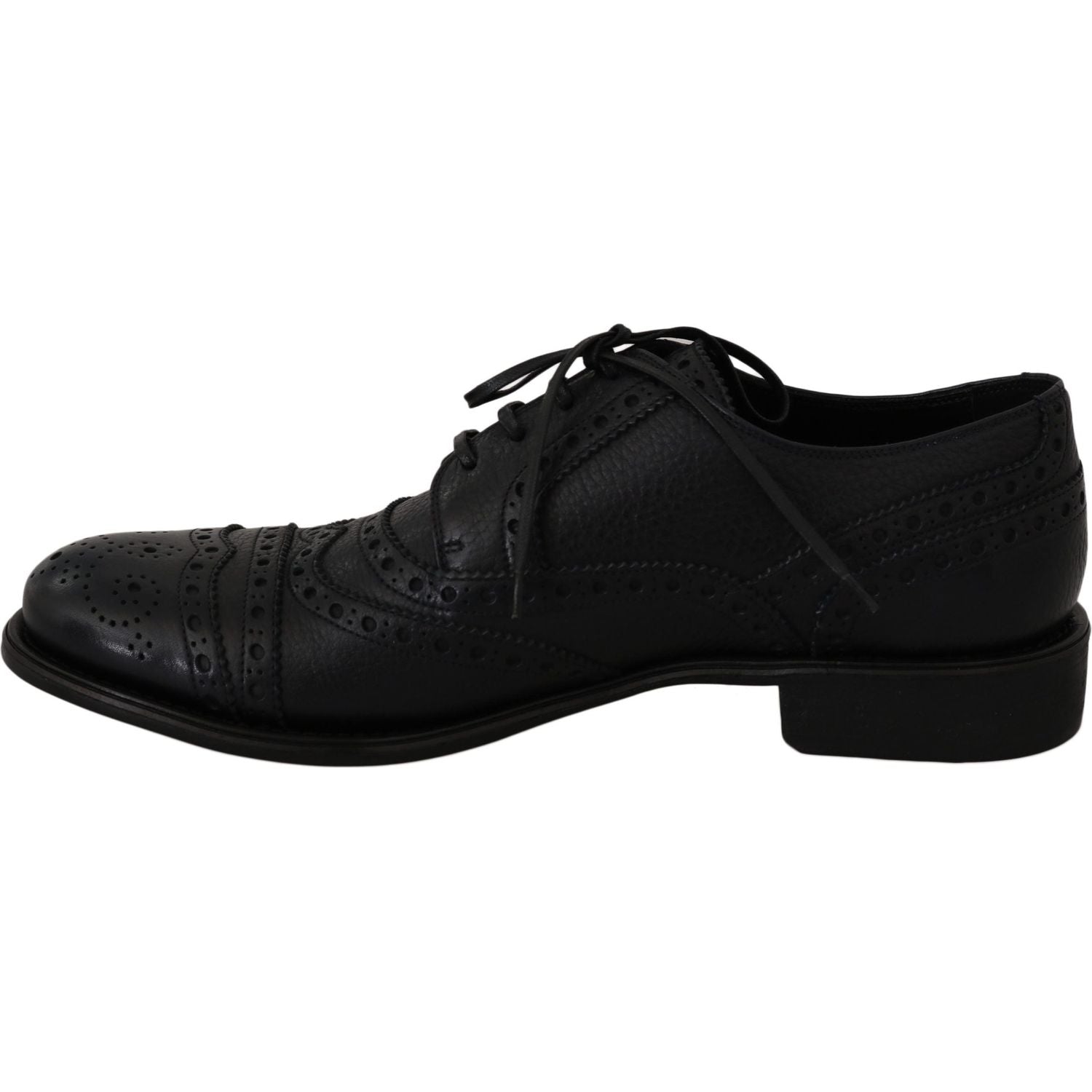 Dolce & Gabbana Blue Leather Wingtip Oxford Dress  Shoes