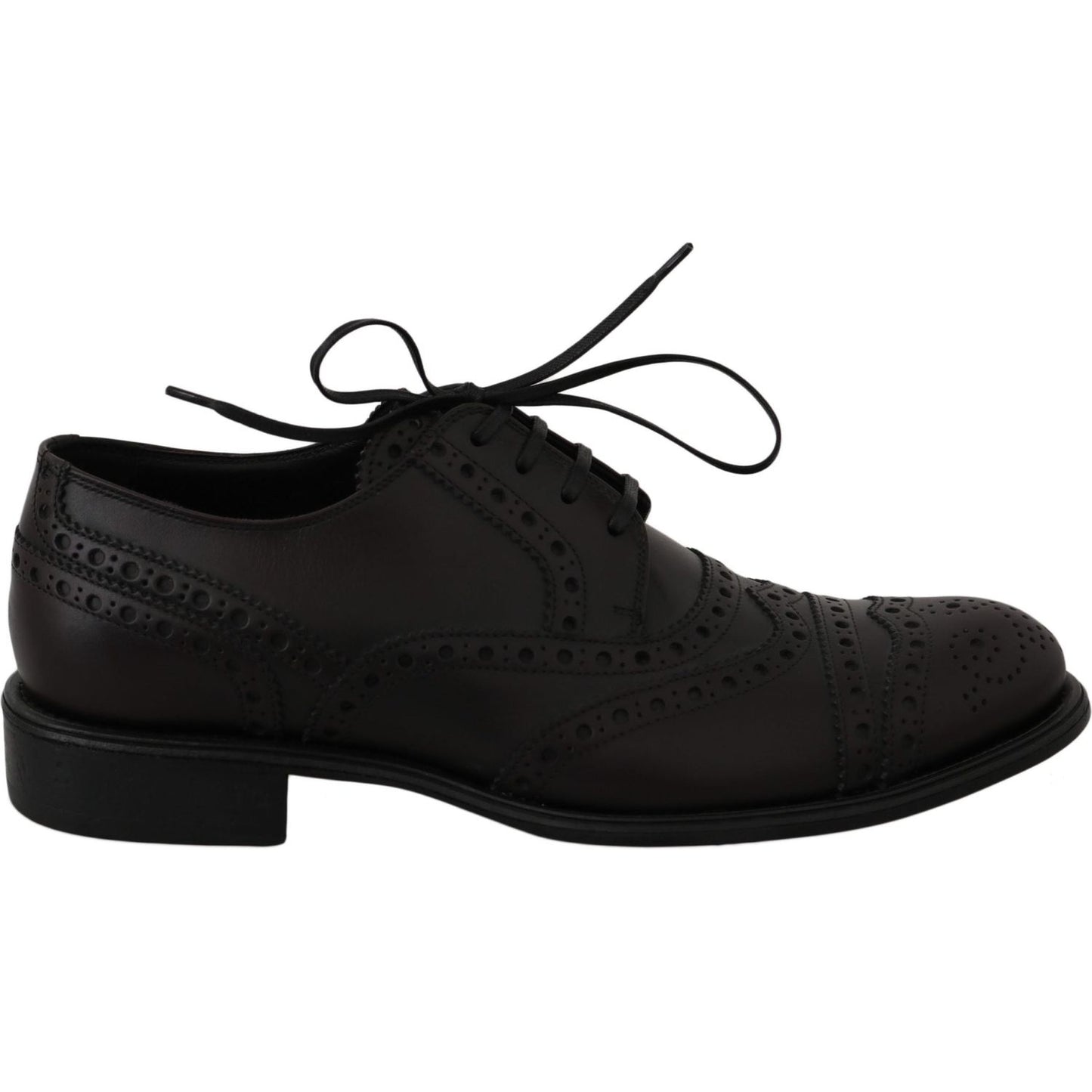 Dolce & Gabbana Black Leather Wingtip Oxford Dress Shoes Dress Shoes