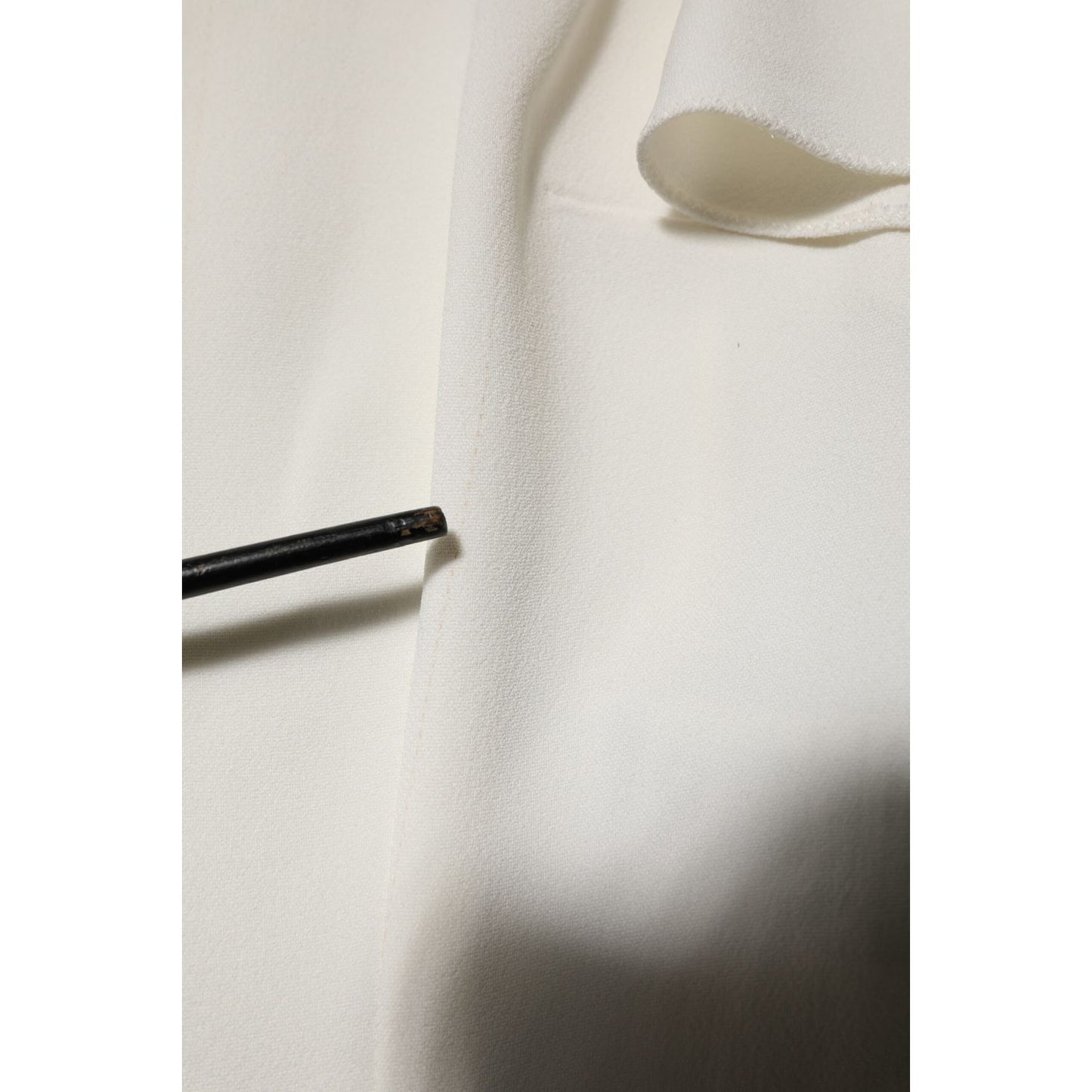 Dolce & Gabbana White Round Neck Short Sleeves Blouse Top