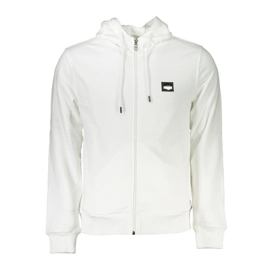 Cavalli Class White Cotton Sweatshirt