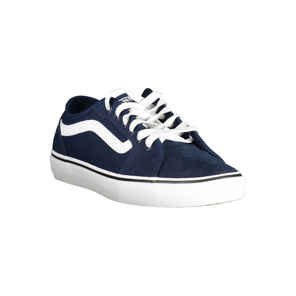 Vans Blue Polyester Sneaker with contrast details, laces, and logo - sports footwear