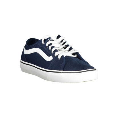 Vans Blue Polyester Sneaker with contrast details, laces, and logo - sports footwear