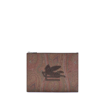 Etro Multicolor Cotton Clutch Bag