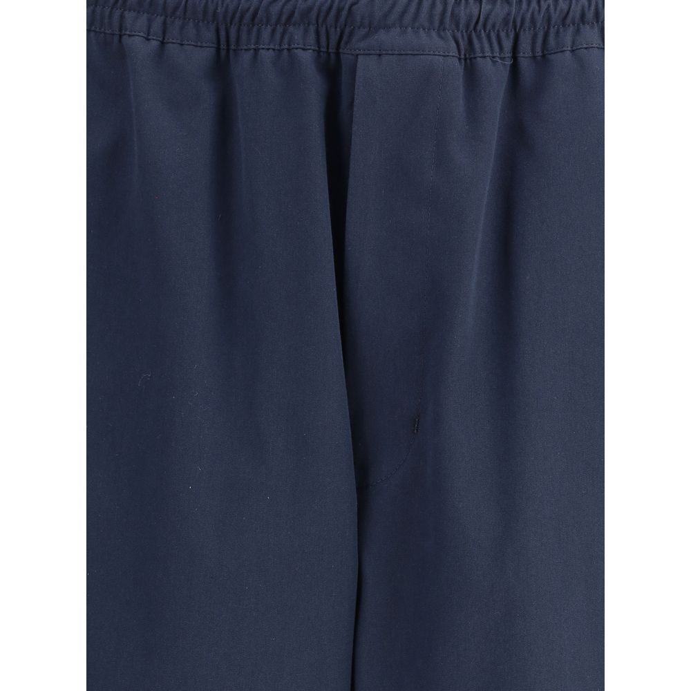 Prada Blue Cotton Casual Pants