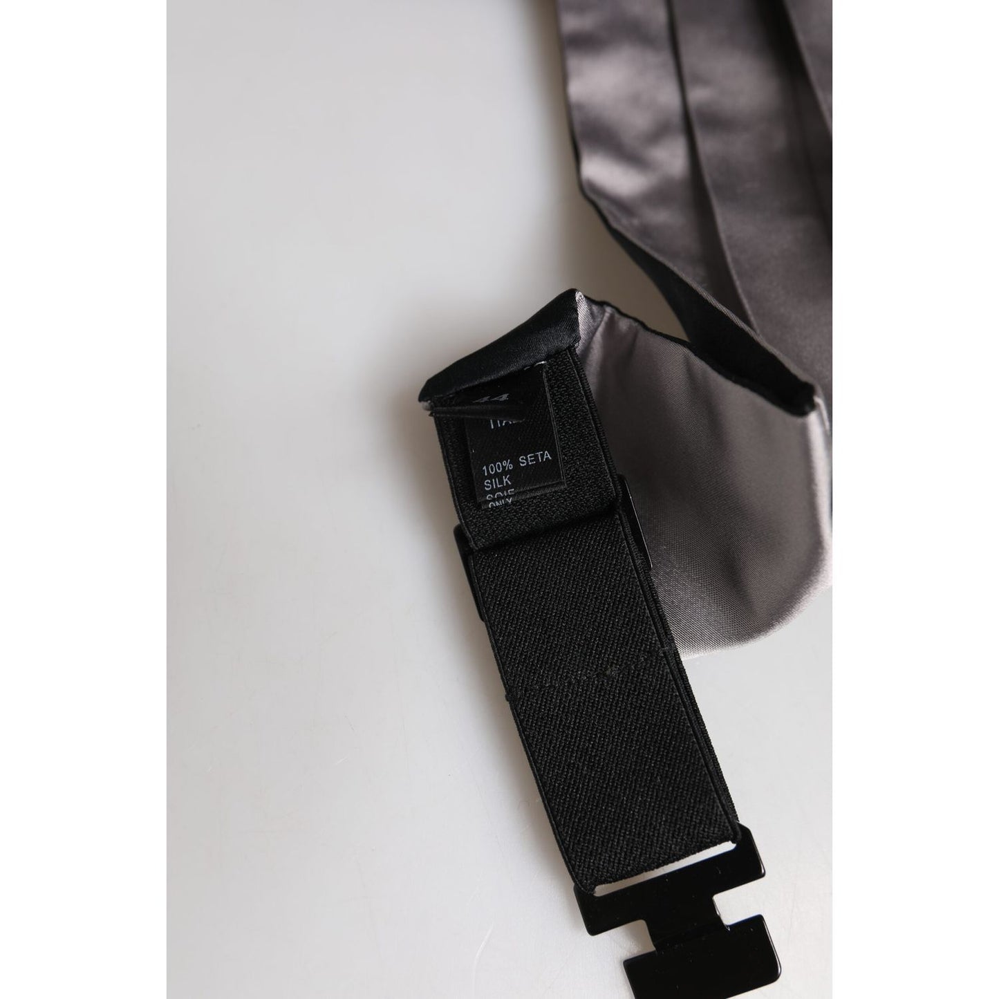 Dolce & Gabbana Gray Men 100% Silk Belt Wide Waist Cummerbund