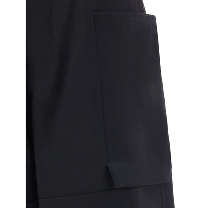 Rick Owens Black Wool Cargo Pants