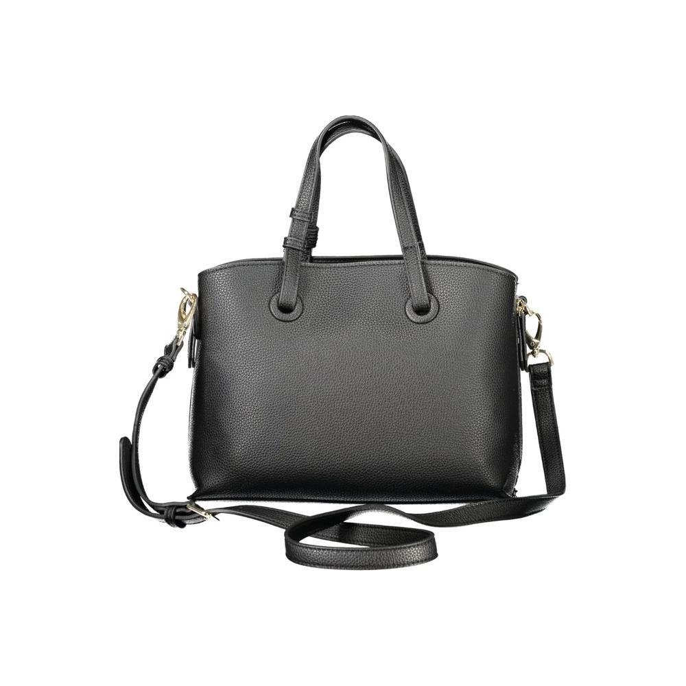 Front view with bag zipped and handles upright.