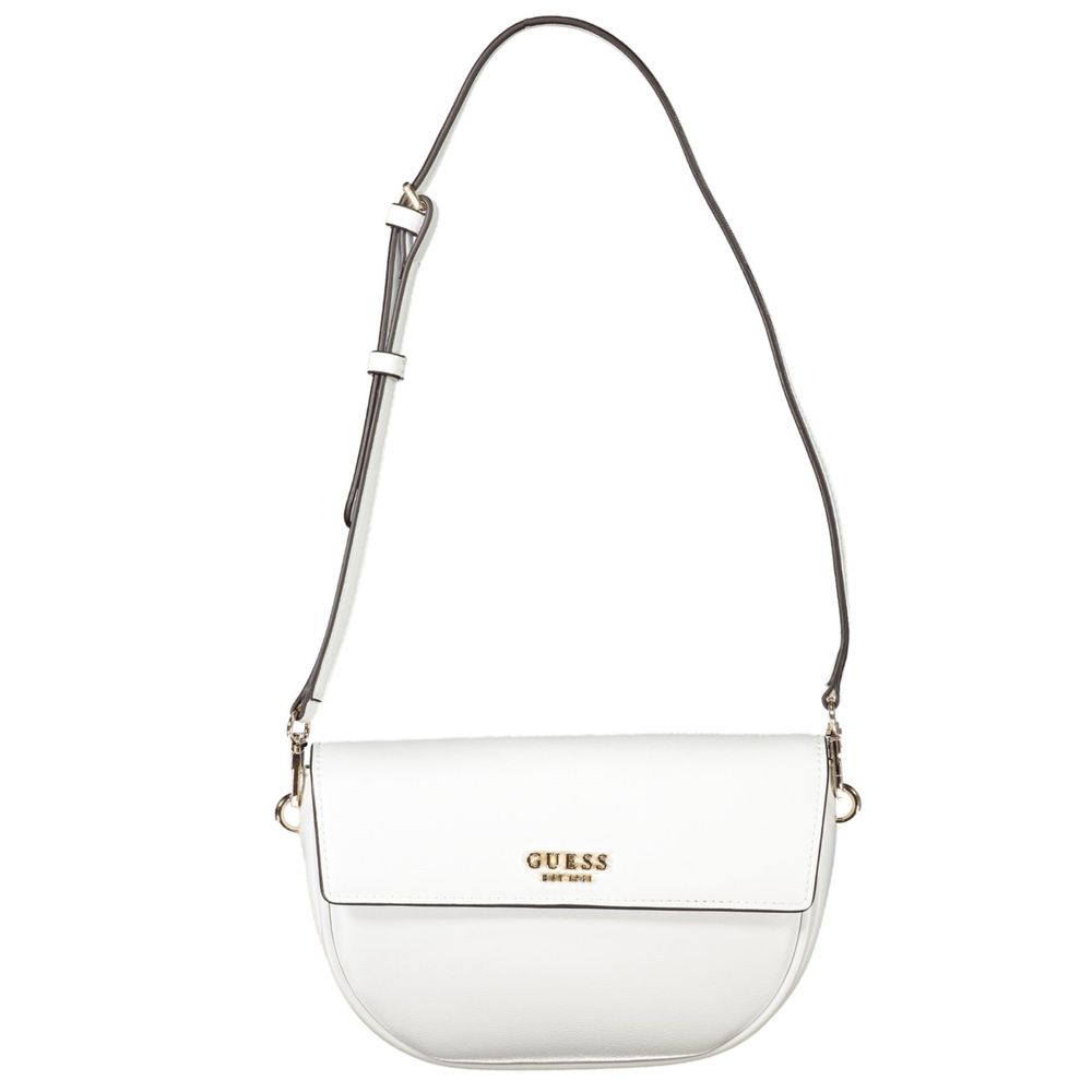 Guess Jeans White Polyethylene Women Handbag with adjustable shoulder strap