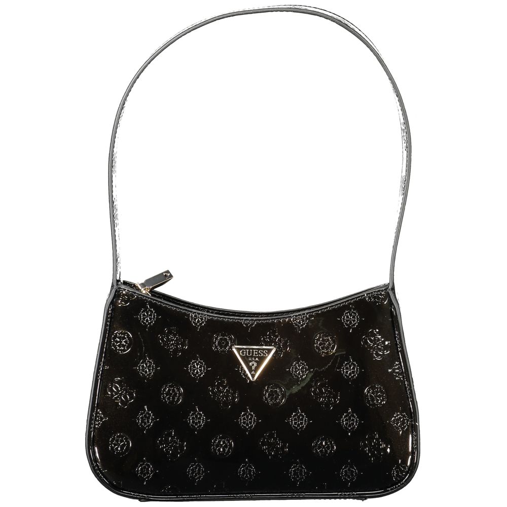 Guess Jeans Black Polyethylene Women Handbag with shoulder handle and elegant design for modern fashionistas.