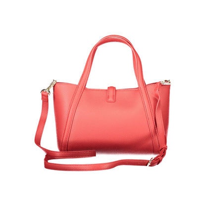Mario Valentino Red Polyethylene Women Handbag with adjustable strap.