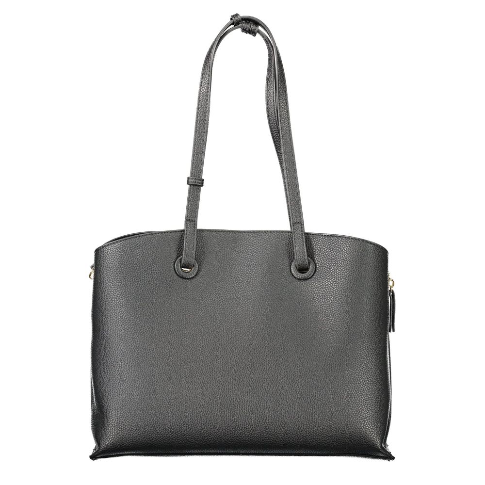Mario Valentino Black Polyethylene Women Handbag with sleek design and durable finish