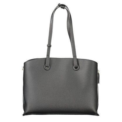 Mario Valentino Black Polyethylene Women Handbag with sleek design and durable finish