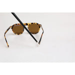 Dolce & Gabbana Brown Acetate Round Leopard Print Eyewear Sunglasses
