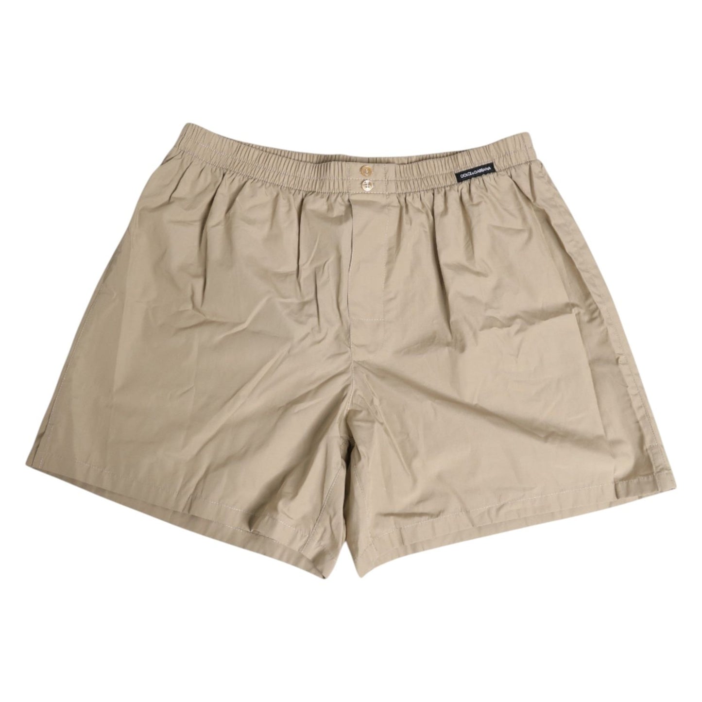 Dolce & Gabbana Beige Cotton Regular Boxer Shorts Underwear BIK1698-3