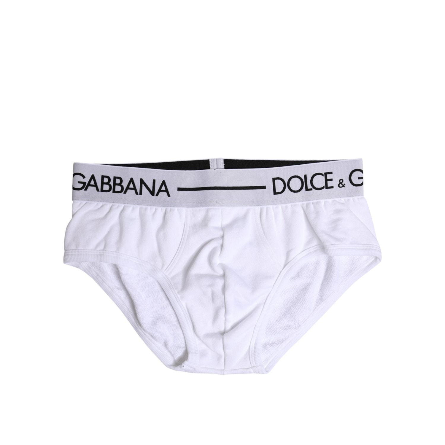 Dolce & Gabbana White Cotton Stretch Regular Brief Underwear