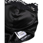 Dolce & Gabbana Black Silk Underwired Balconette Bra Underwear