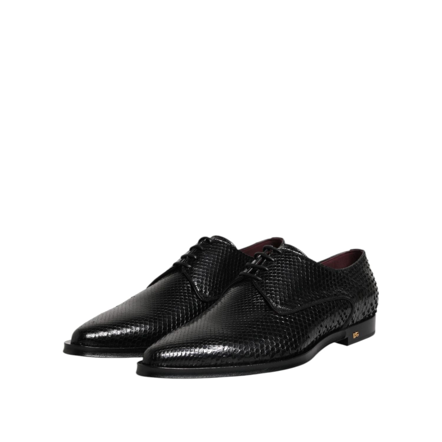 Dolce & Gabbana Black Leather Lace Up Dress Men Derby Shoes