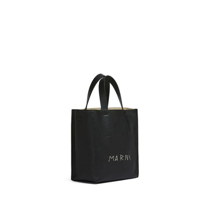 Marni Black Calfskin Tote Bag