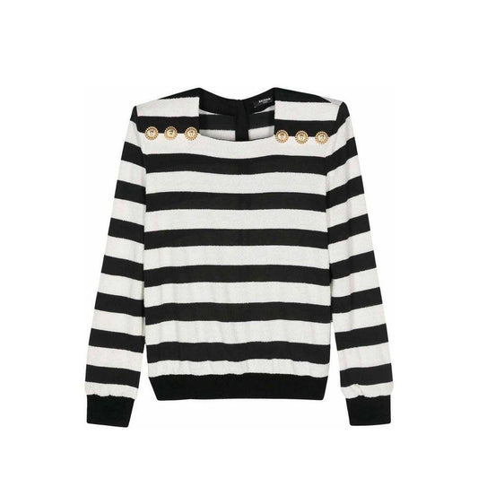 Balmain Striped Jersey Top BA-8776394506452-38