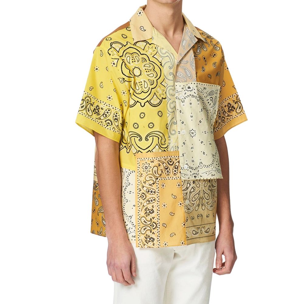 Kenzo Yellow Cotton Pattern Shirt