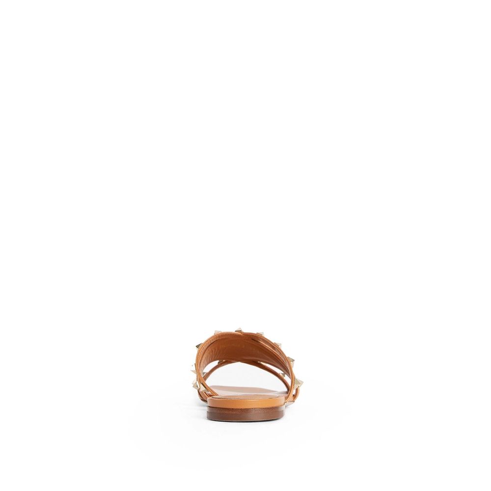 Valentino Garavani Brown Calfskin Strap-On Sandals