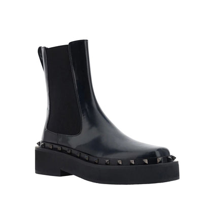 Valentino Garavani Black Calfskin Chelsea Boots