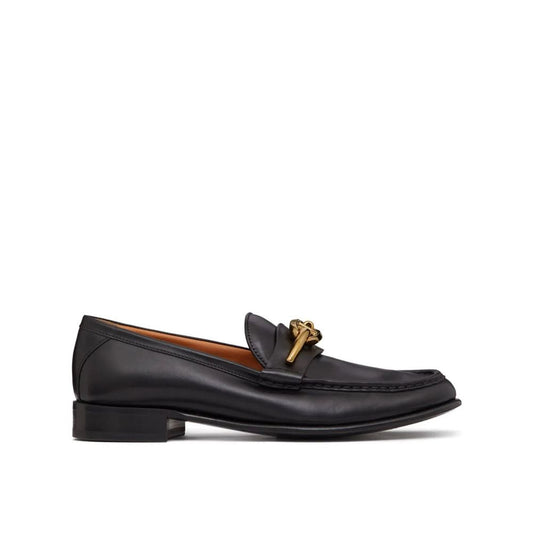 Valentino Garavani Black Calfskin Slip-On Loafers
