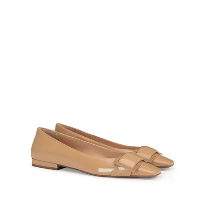 Sergio Rossi Brown Calfskin Ballet Flats