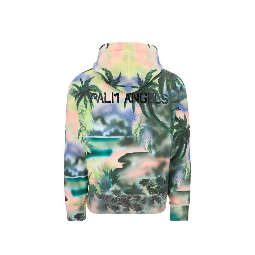 Palm Angels Green Cotton Sweatshirt