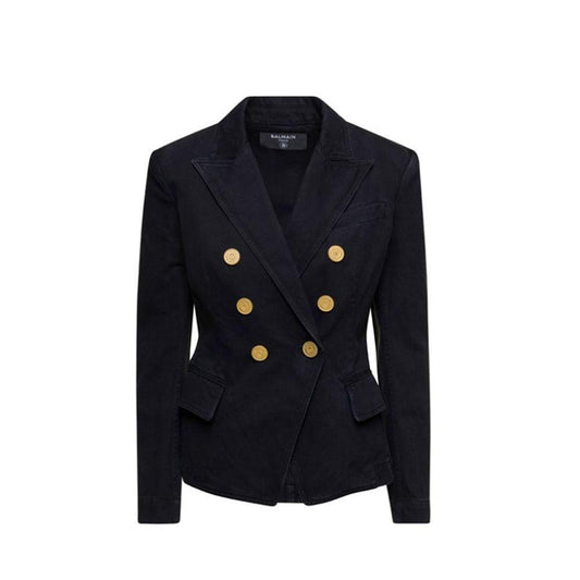 Balmain Double-Breasted Denim Blazer BA-8736269992148-36