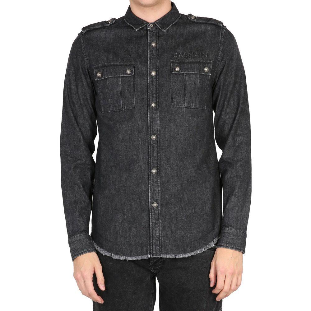 Balmain Cotton Denim Shirt BA-8736267403476-40