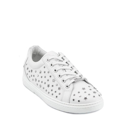 Jimmy Choo White Calfskin Low Top Sneakers