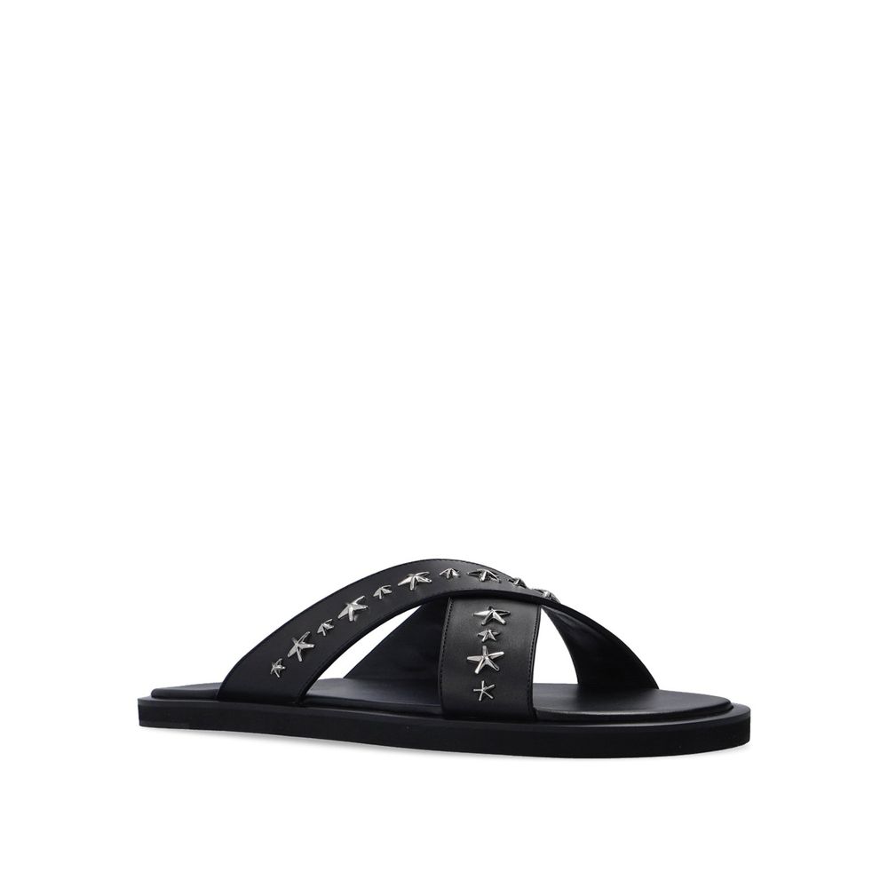 Jimmy Choo Black Calfskin Sandals