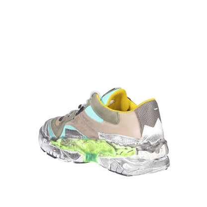 Maison Margiela Green Fabric Chunky Sneakers