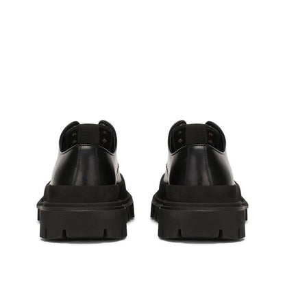Dolce & Gabbana Black Calfskin Oxfords And Derbies