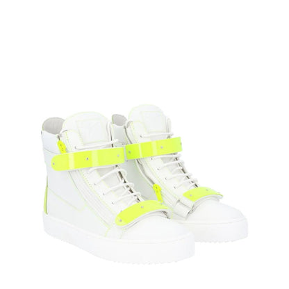 Giuseppe Zanotti White Calfskin High Top Sneakers