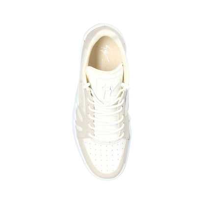 Giuseppe Zanotti White Calfskin Low Top Sneakers