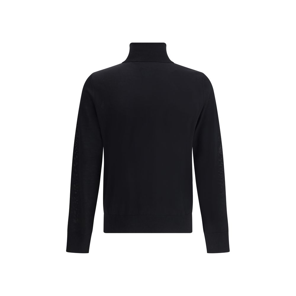 Dsquared² Black Fleece Wool Turtleneck