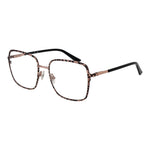 Guess Rose Gold Women Glasses Frame, full-rim metal, square style, demo lenses, 54-18-135 size, includes branded case.
