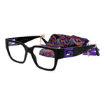 Guess Black Unisex Glasses Frame, full-rim plastic black rectangle design with demo lenses and branded case.