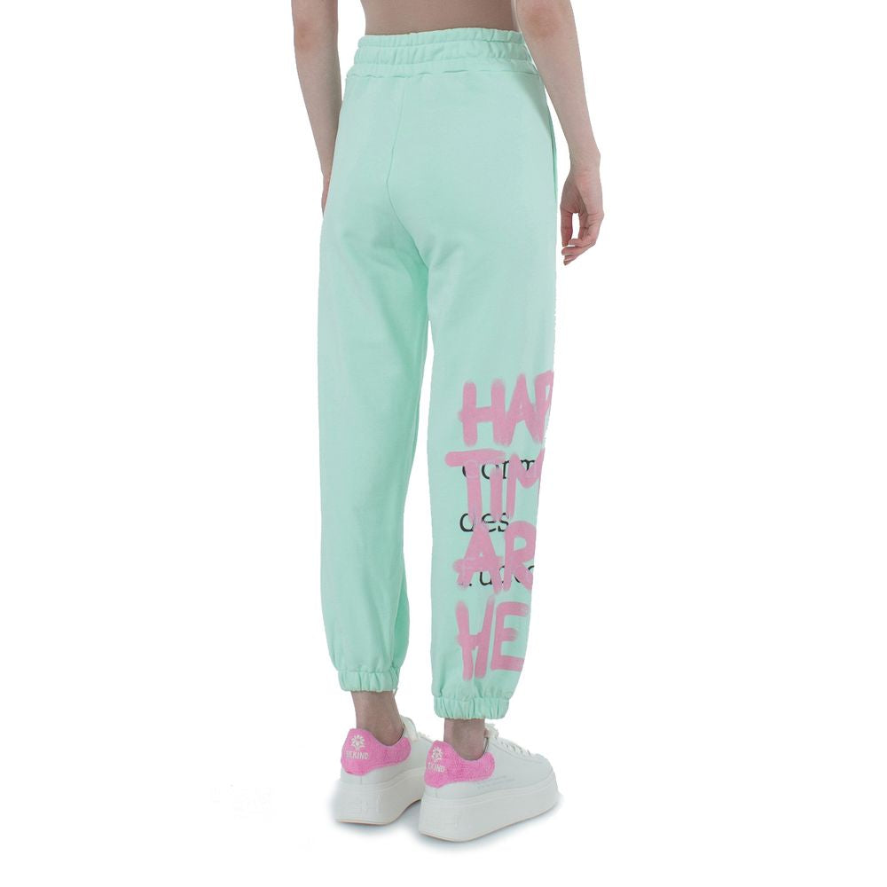 Comme Des Fuckdown Green Cotton Women Trouser