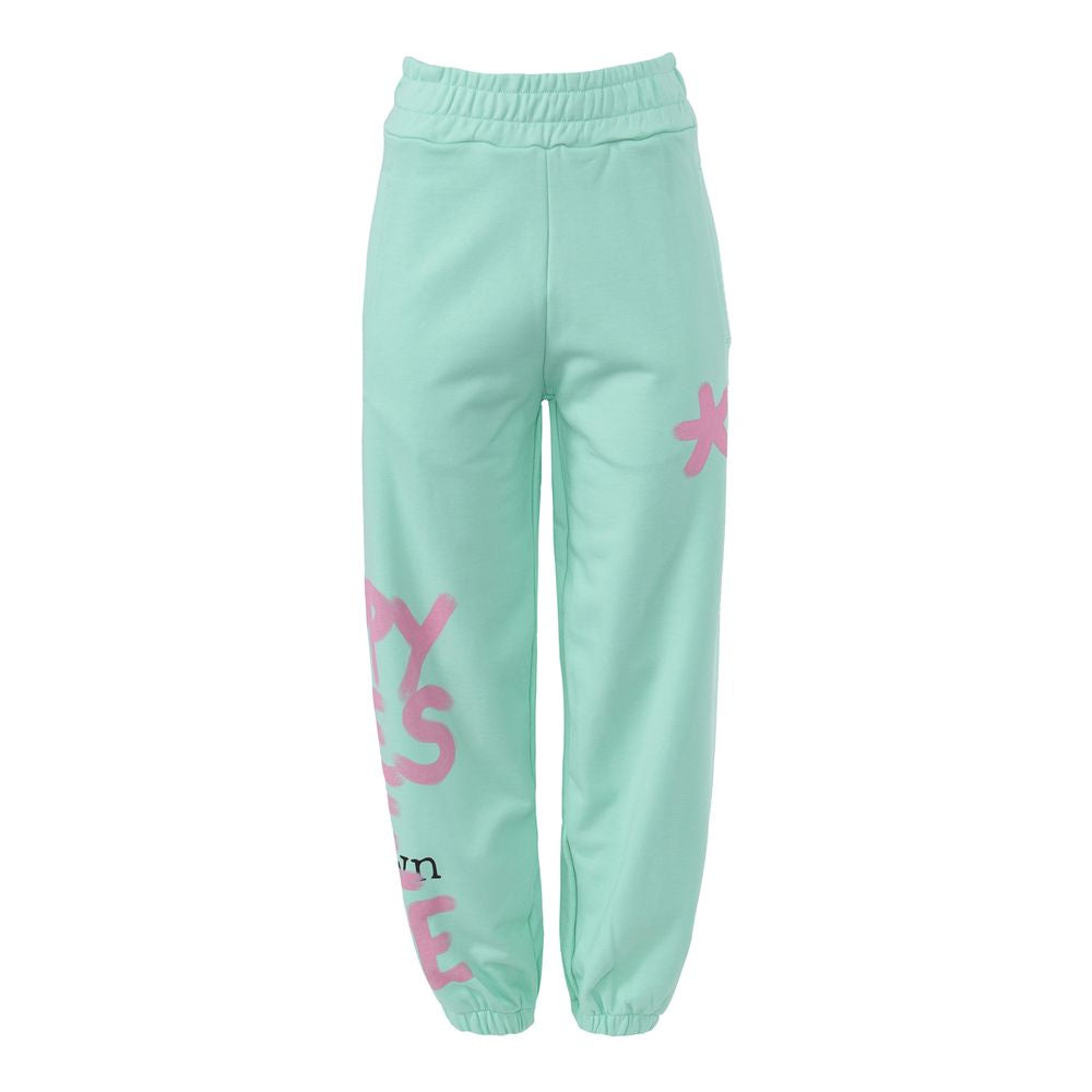 Comme Des Fuckdown Green Cotton Women Trouser