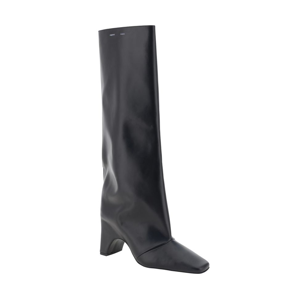 Coperni Black Calf Leather Bos Taurus High Heel Boots