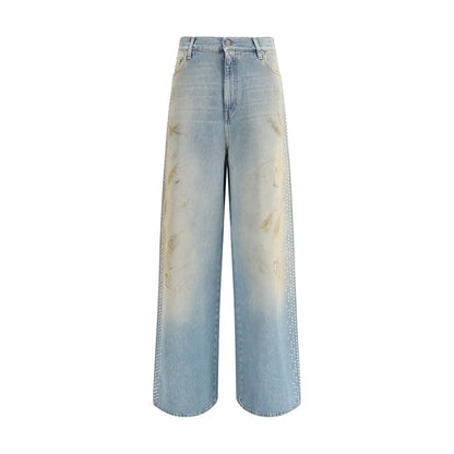 Golden Goose Light Blue Cotton Boyfriend Jeans