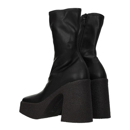 Stella McCartney Black Leather Ankle Boots